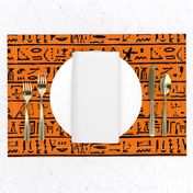 Hieroglyphics on Orange // Large