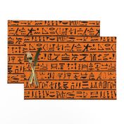 Hieroglyphics on Orange // Large