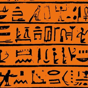 Hieroglyphics on Orange // Large