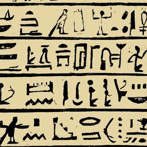 Hieroglyphics on Tan // Large