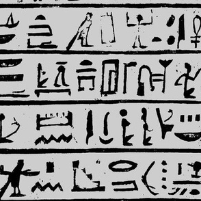 Hieroglyphics on Light Grey // Large