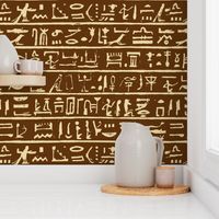 Hieroglyphics in Brown & Tan // Large