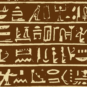 Hieroglyphics in Brown & Tan // Large