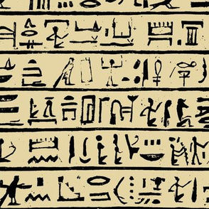 Hieroglyphics on Tan // Small