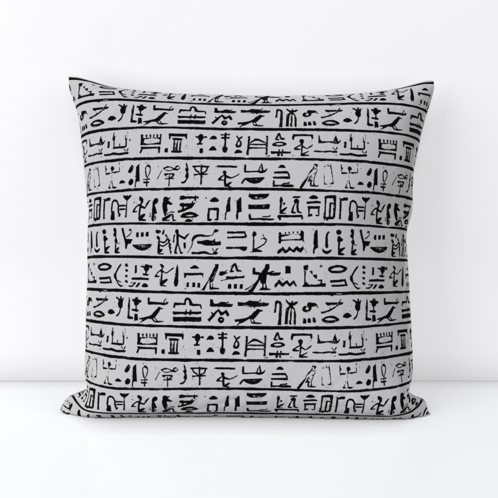 Hieroglyphics on Grey // Small