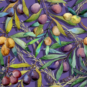 PROVENCE OLIVES WATERCOLOR  ULTRAVIOLET 2018