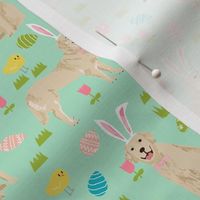 golden retriever easter dog breed fabric for spring mint