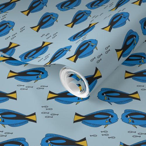 FISH cloth blue