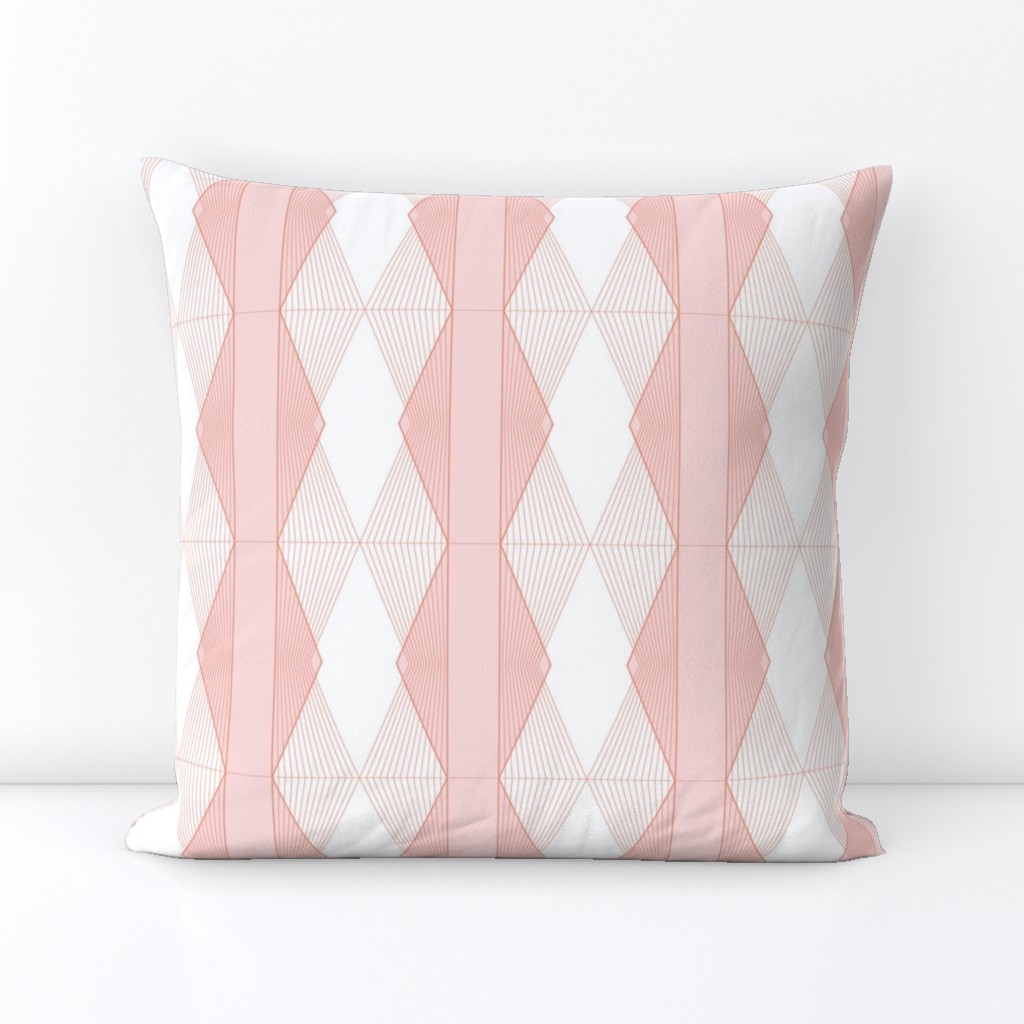 Deco Diamond Stripe M+M Coral Bubblegum by Friztin