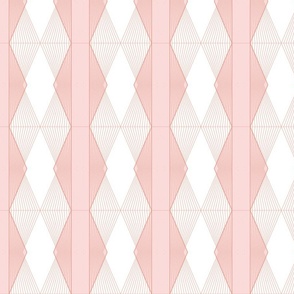 Deco Diamond Stripe M+M Coral Bubblegum by Friztin