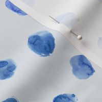 Watercolor blue dots pattern