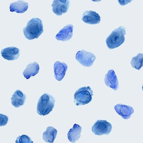 Watercolor blue dots pattern