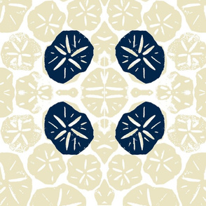 sand dollar - beige and navy