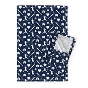 baseball fabric - navy