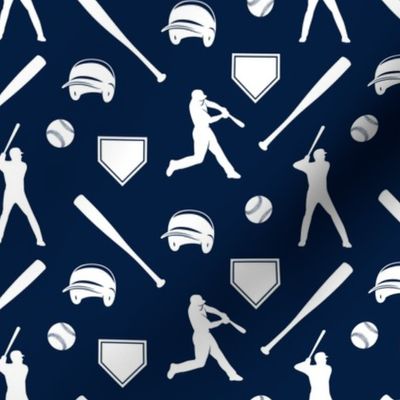 baseball fabric - navy