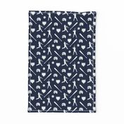 baseball fabric - navy