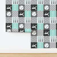 baseball patchwork - All - Star - aqua grey  (90)