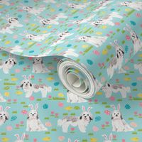 havanese easter dog breed fabric spring easter bunny pure bred blue