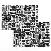 Woodtype Alphabet (Black & Gray)