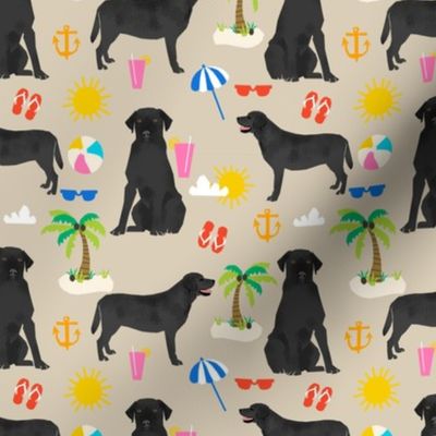 Black Lab labrador retriever beach summer dog breed fabric tan