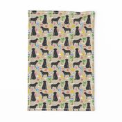 Black Lab labrador retriever beach summer dog breed fabric tan