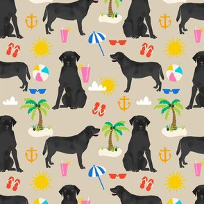 Black Lab labrador retriever beach summer dog breed fabric tan