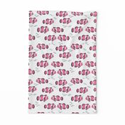 clown fish // fish coral reef animal tropical nursery ocean life white pink