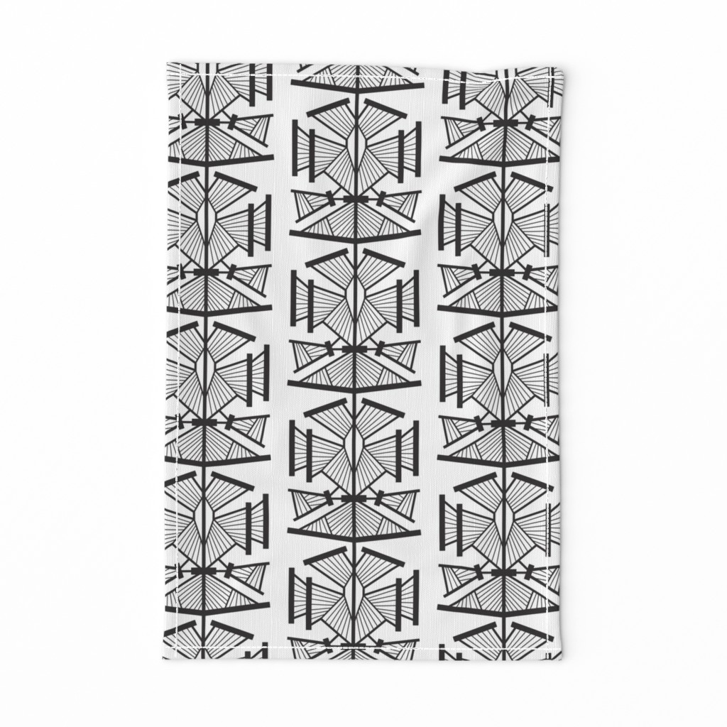 Large Deco Modern (Black and White) Art Deco