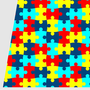 Puzzling Pieces Reversible Cut-n-Sew Apron