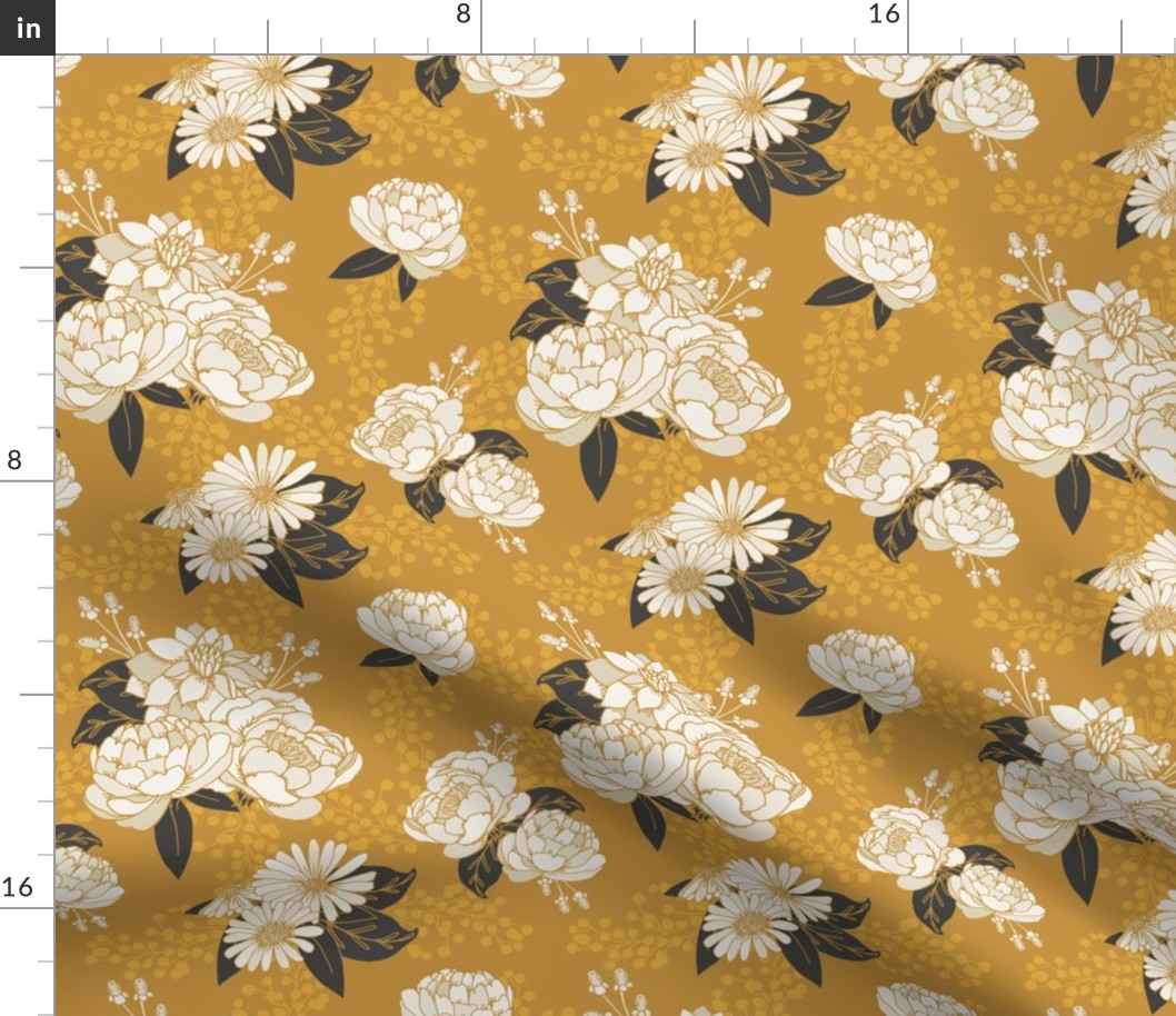 Gold Glam Floral Pattern