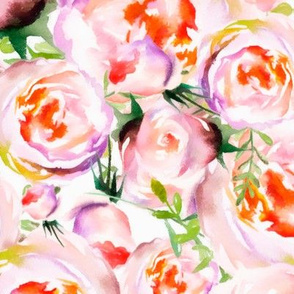 Boho Watercolor Roses 