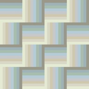 Stripes in Beach colours on blocks