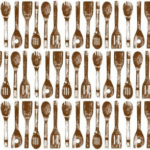 Cooking Spoon Rows // Brown // Small