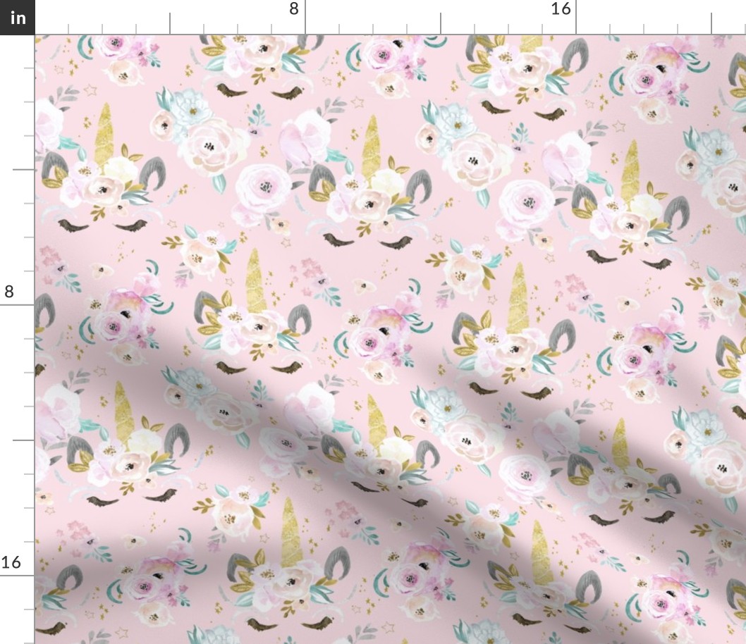 unicorn floral pink M