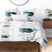 1 blanket + 2 loveys: whale // if you want to know how much I love you // teal