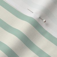 Stripe - Ivory, Aqua 