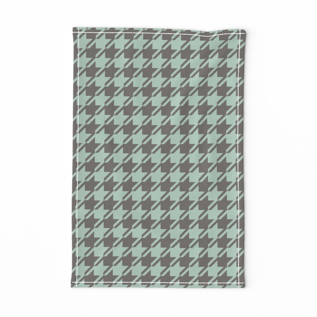 Houndstooth - Aqua, Dark Neutral