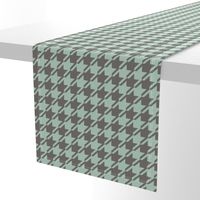 Houndstooth - Aqua, Dark Neutral