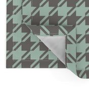 Houndstooth - Aqua, Dark Neutral