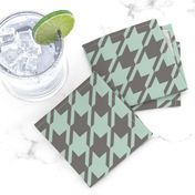 Houndstooth - Aqua, Dark Neutral