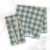 Houndstooth - Aqua, Dark Neutral