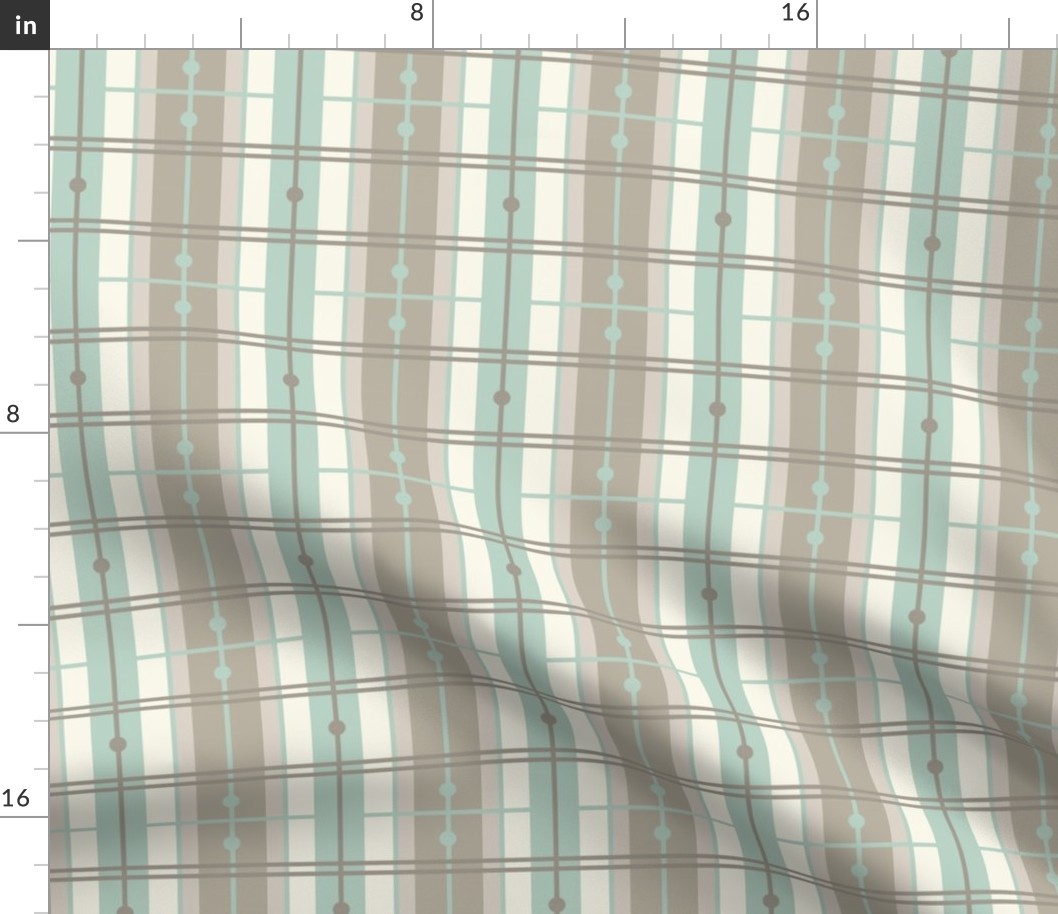 Plaid - Aqua, Ivory, Light