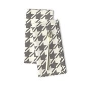 Houndstooth - Ash, Ivory