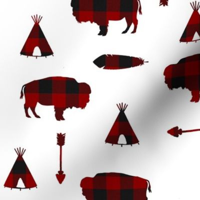 Buffalo Tribe // Red Check // Large