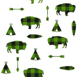Buffalo Tribe // Green Check // Small