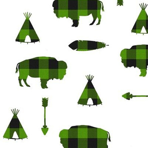 Buffalo Tribe // Green Check // Large