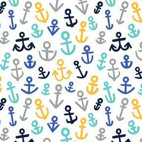 Anchors, Mustard and Blues (Medium Size)