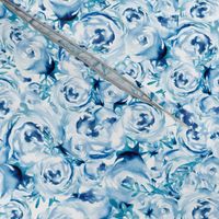 Blue Watercolor Roses