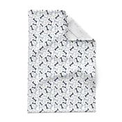 Bone Yard - Pet Dog Bones White, Navy and Baby Blue Small