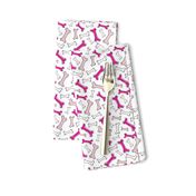 Bone Yard - Pet Dog Bones White and Pink Small